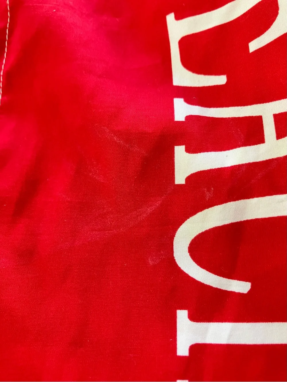 Men's Red Board Shorts with Side Cargo
